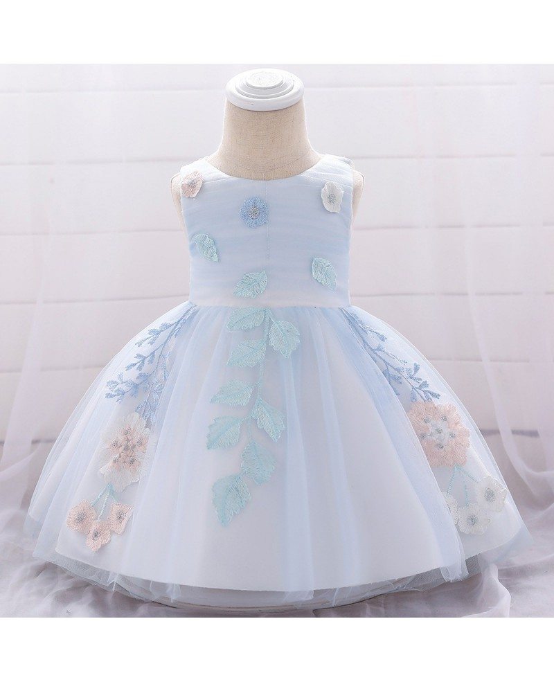 $25.49 Purple Tulle Appliques Baby Girl Formal Dress For 3-6-9 Months # ...