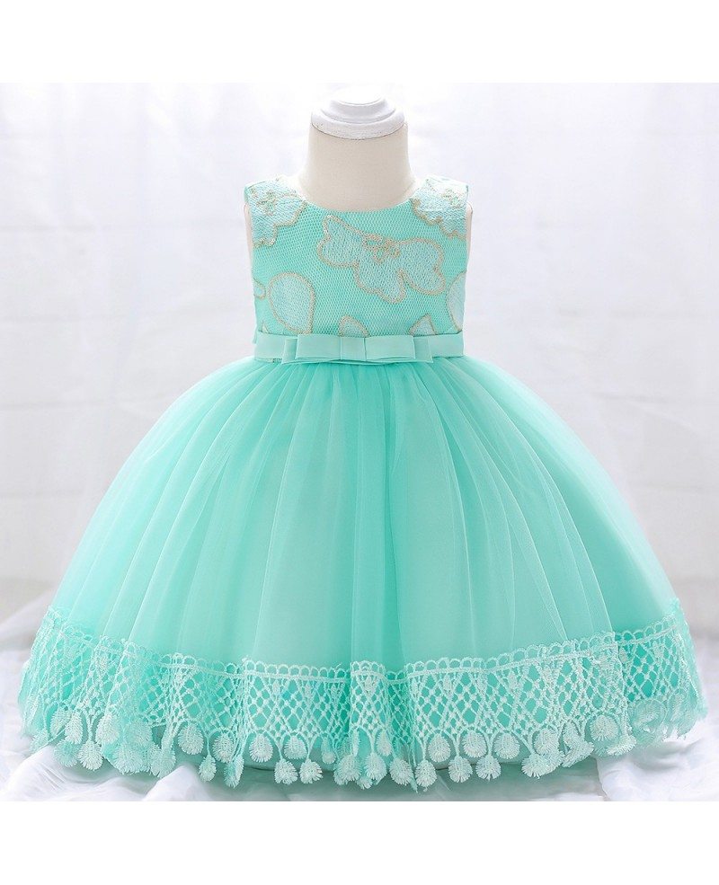 $26.49 Purple Baby Girl Tulle Lace Party Dresses With Lace Trim For One ...