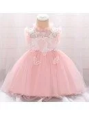 Yellow Tulle Baby Girl Party Dress With Butterflies For 12-24 Months