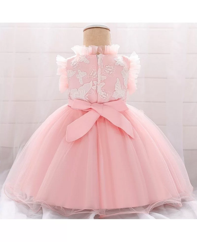 $25.49 Yellow Tulle Baby Girl Party Dress With Butterflies For 12-24 ...