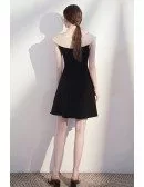 Black Chic Cross Neckline Fit And Flare Party Dress