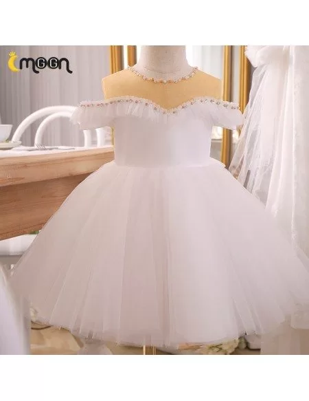 Super Cute Beaded Sweetheart Tulle Birthday Party Dress For Little Girls