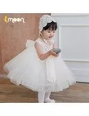 Super Cute Princess Lace Ballgown Flower Girl Dress Tutus With Big Bow Knot