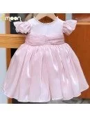 Pearls Neckline Cute Little Girls Party Dress With Ruffles