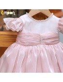 Pearls Neckline Cute Little Girls Party Dress With Ruffles