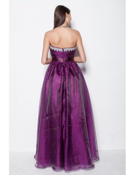 Gorgeous Purple Strapless Long Evening Dress Birthday Dress, DP2628