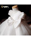 Baby Girls Super Cute Ballgown Tulle Formal Dress With Bubble Sleeves