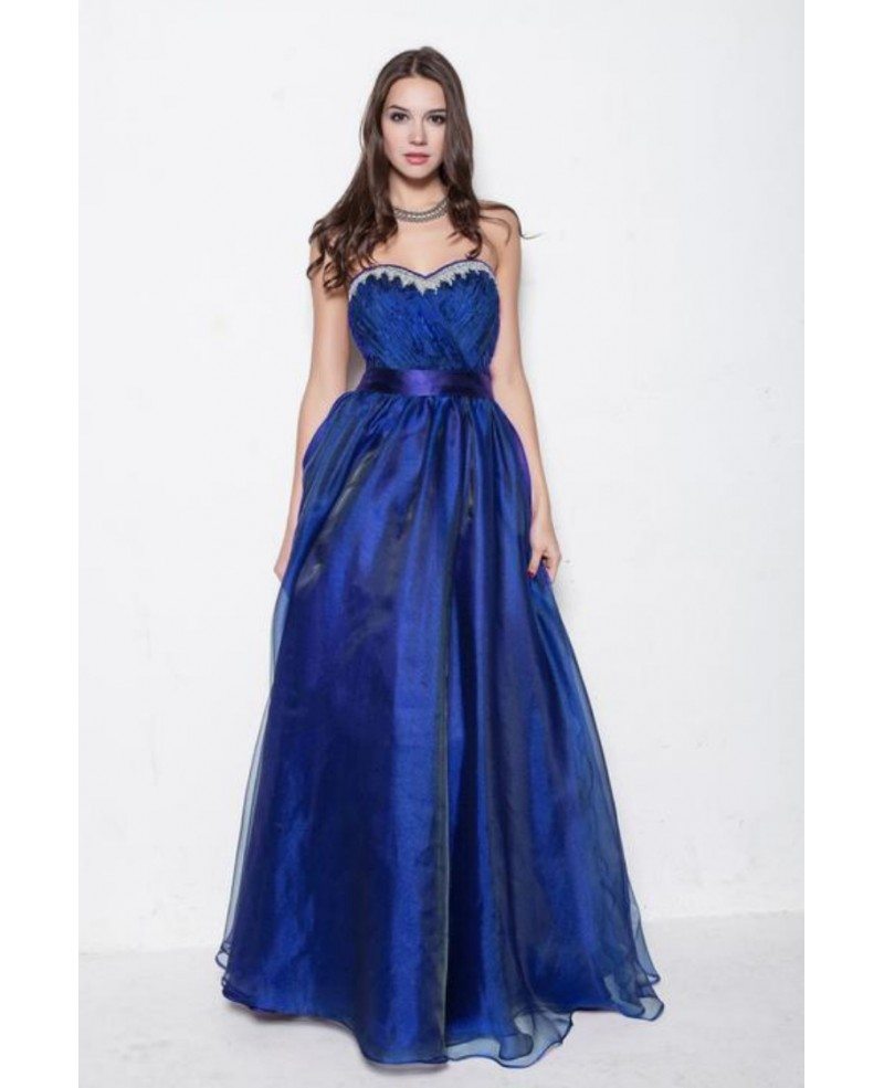 Purple Strapless Long Party Ball Gown Dress for Homecoming #CK282 $91.8 ...