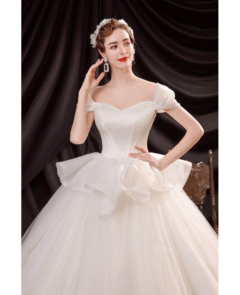 Princess Big Ballgown Wedding Dress Off Shoulder with Ruffles Wholesale ...