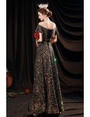 Colorful Bling Sequins Long Party Dress with Sash