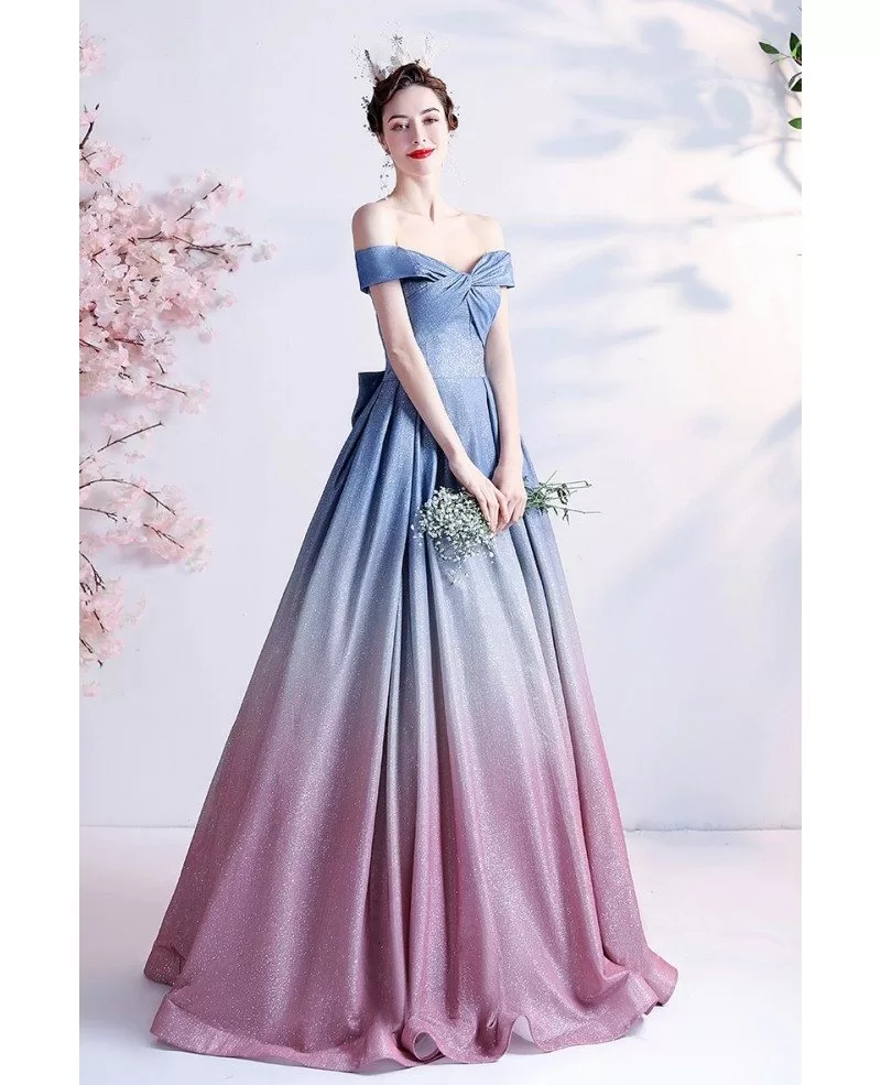 Sparkle Beaded Spaghetti straps A-line Pink Princess Prom Dress –  showprettydress