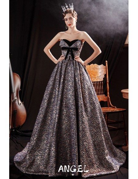 Formal Long Silver Striped Patterns Prom Dress with Bow Know