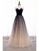 Fantasy Ombre Bling Tulle Party Prom Dress with Sash