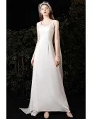 Simple Sweetheart Natural Waist Goddess Wedding Dress