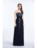 Elegant A-Line Strapless Lace Long Mother of the Bride Dress With Jacket