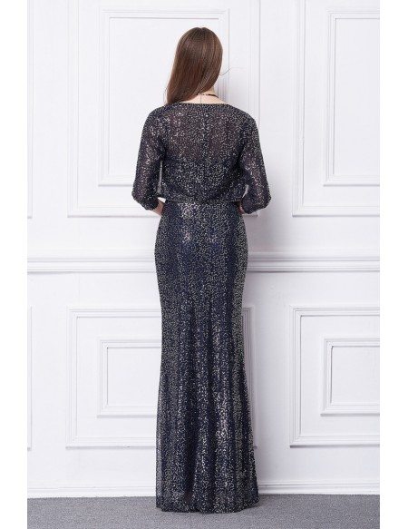 Sparkling Sheath Sweetheart Sequined Long Evening Dress With Jacket