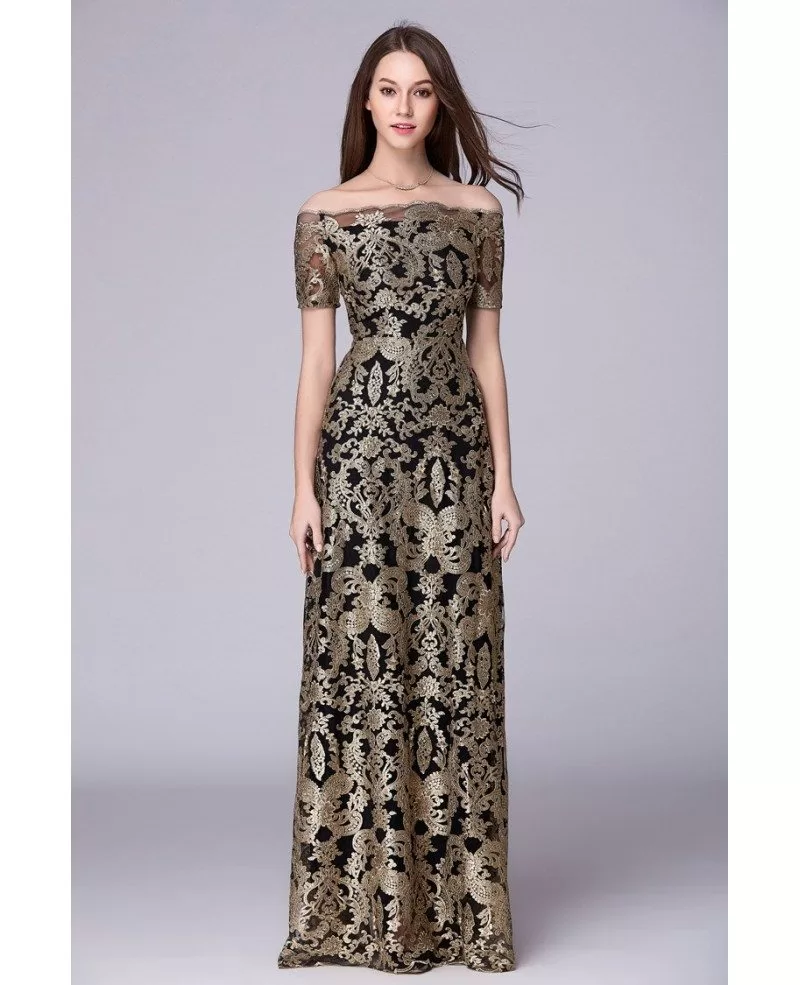 elegant off the shoulder evening gowns