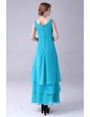 Classy Chiffon Layered Mother Of The Bride Dresses with Long Sleeved Jacket