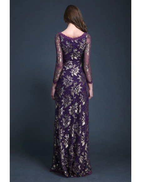 Gorgeous A-Line Lace Embroidered Mother of the Bride Dress With Sleeves ...