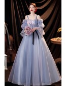 Fairytale Ombre Ballgown Tulle Formal Prom Dress with Straps
