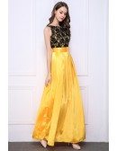 Elegant A-Line Lace Satin Long Prom Dress With Ruffle