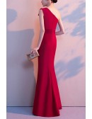 Simple Tight Fitted Mermaid Red Party Dress