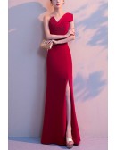 Simple Tight Fitted Mermaid Red Party Dress