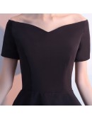 Little Black Short Homecoming Dress Simple Off Shoulder