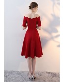 Simple Aline Short Homecoming Dress With Sleeves