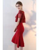 Gorgeous Fishtail Tight Knee Length Party Dress Off Shoulder