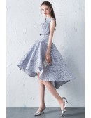 Trendy Grey High Low Homecoming Dress Two Pieces