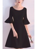 Simple Chic Short Hoco Dress Round Neck With Sleeves