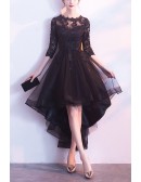 Beautiful Lace Sleeved Homecoming Party Dress For Semi Formal