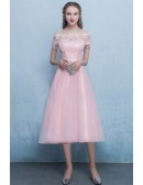 Cute Off Shoulder Cheap Homecoming Dress With Appliques Sleeves