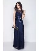 Beautiful Navy Blue Petite Semi Formal Dresses with Full Lace