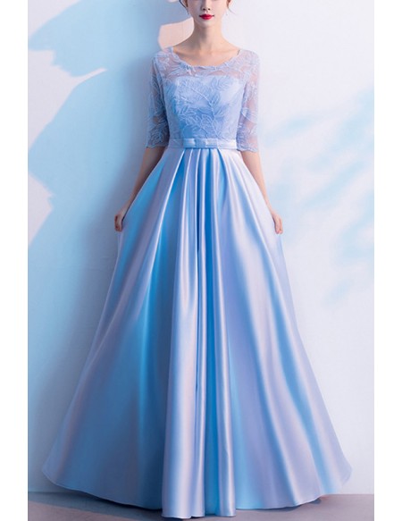 Elegant Fall Long Formal Wedding Guest Dress With Sleeves