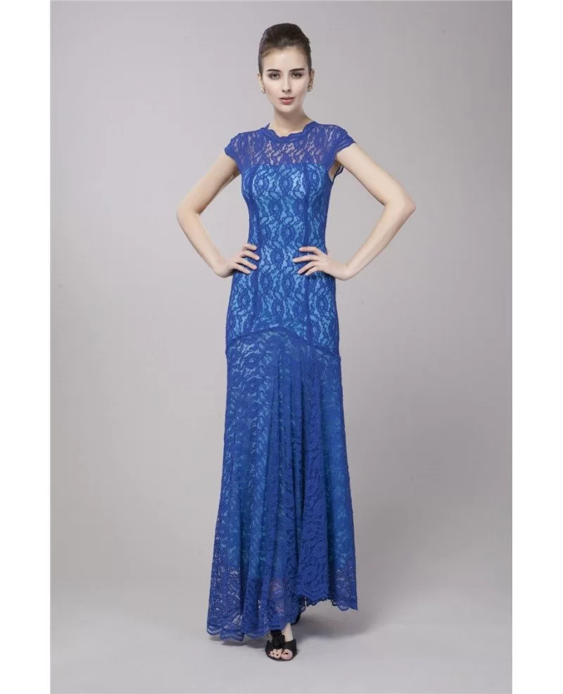 Elegant Cape Sleeve A-line Gown