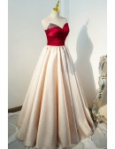 Pleated Red With Bling Ballgown Formal Party Dress Strapless