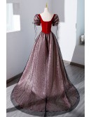 Special Square Neck Princess Ballgown Prom Dress With Bubble Sleeves