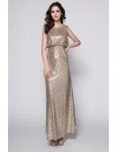 Gorgeous Empire Sequined Long Evening Dress