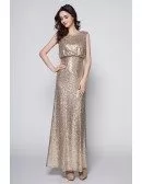 Gorgeous Empire Sequined Long Evening Dress
