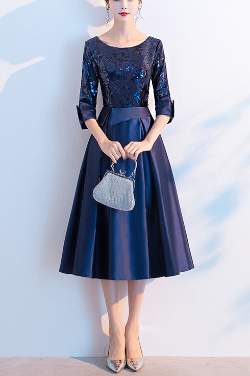 cocktail dress for teens Berylove Dresses Homecoming Wedding Guest Blue Knit Dress by Size:4X-Large discountapp