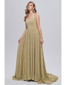 Elegant Knitted Style Party V Neck Prom Dress Sleeveless For Woman