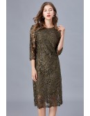 L-5XL Embroidered Plus Size Women Cocktail Party Dress With Sleeves