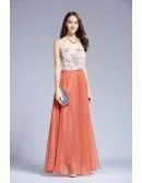 Feminine A-Line Sweetheart Chiffon Prom Dress With Appliques Lace