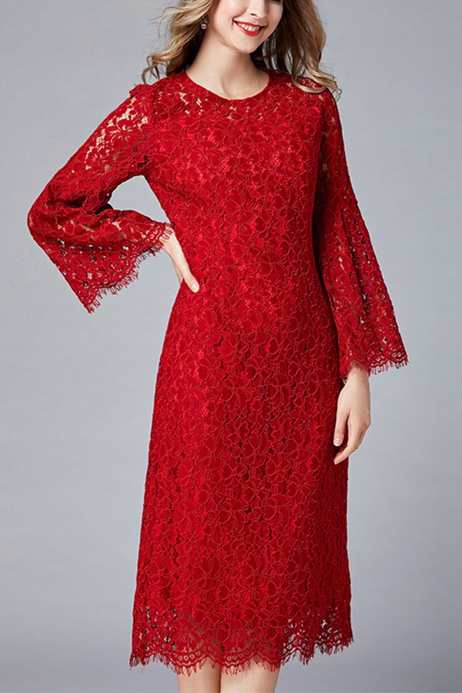 plus size lace burgundy dress Wholesale A-Line Lace Chiffon Evening Dresses Plus Size