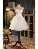 Elegant Satin And Tulle Short Homecoming Party Dress