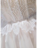 Beautiful White Lace Short Tulle Homecoming Dress with Straps