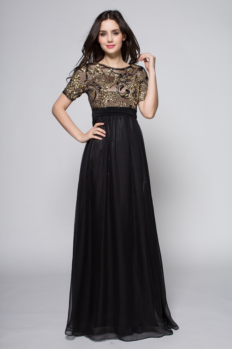 black and gold evening gowns