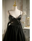 Unique Black Cutout Short Homecoming Dress with Straps